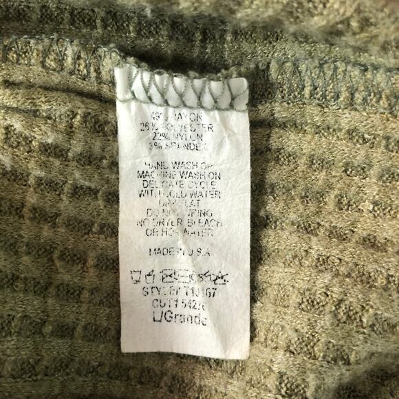 First Love by Lovelyn Waffle Knit Long Sleeve Top Size Large - Picture 9 of 10